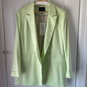 NWT Wildfang the Empower Double Breasted Blazer size XL celery green